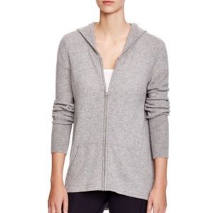 C by Bloomingdales Cashmere ZIP Hoodie - Grey